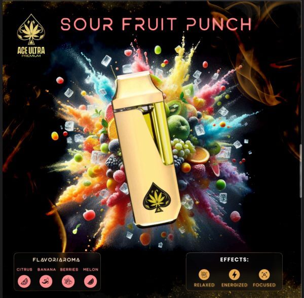 SOUR FRUIT PUNCH, ace disposable thc, ace premium, ace sour fruit punch, sour fruit punch strain